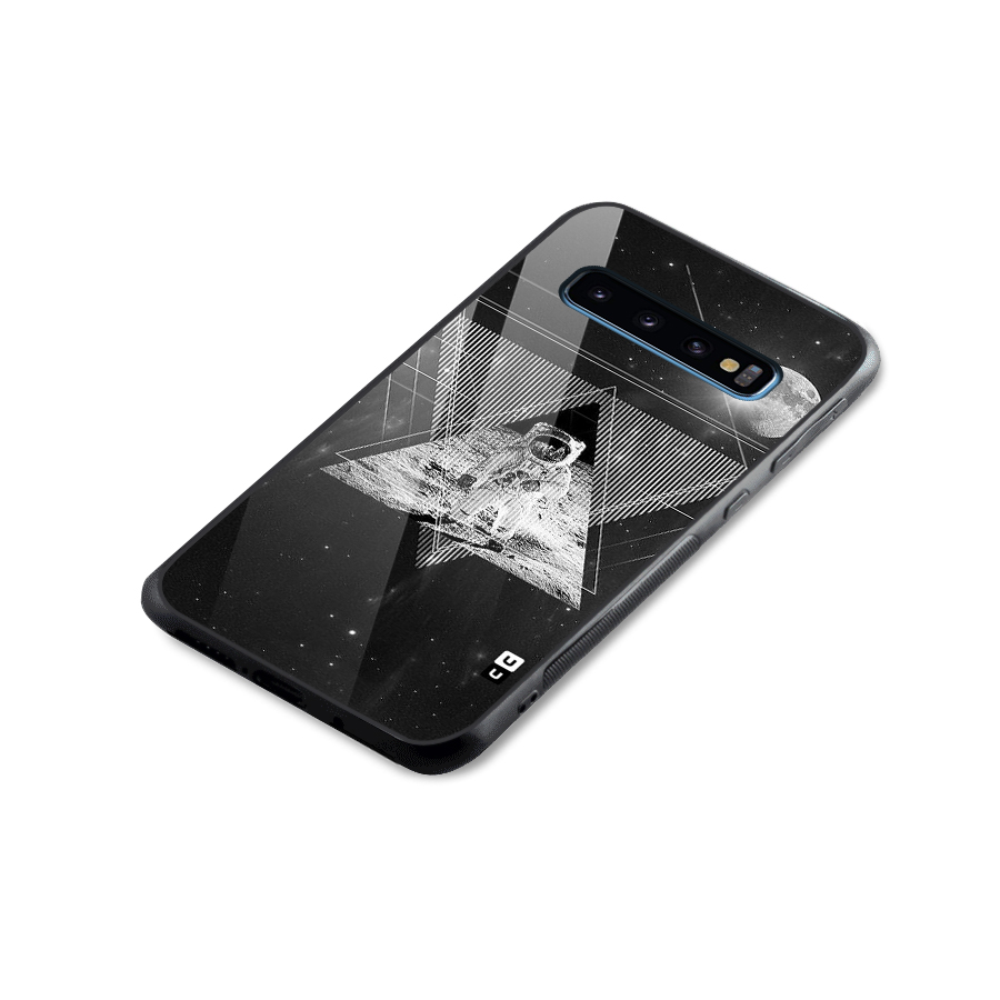 Space Triangle Abstract Glass Back Case for Galaxy S10