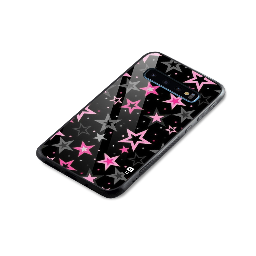 Star Outline Glass Back Case for Galaxy S10
