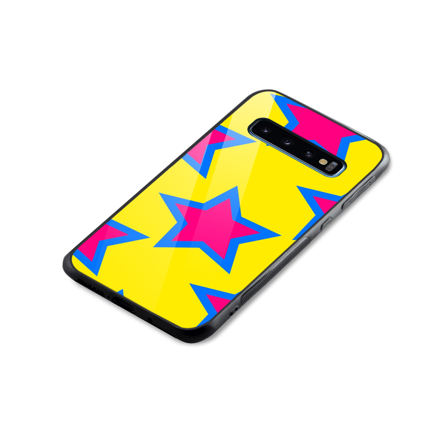 Star Pattern Glass Back Case for Galaxy S10
