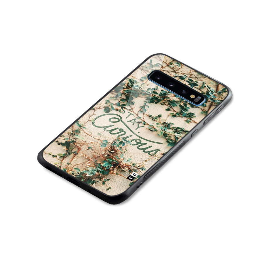 Stay Curious Glass Back Case for Galaxy S10
