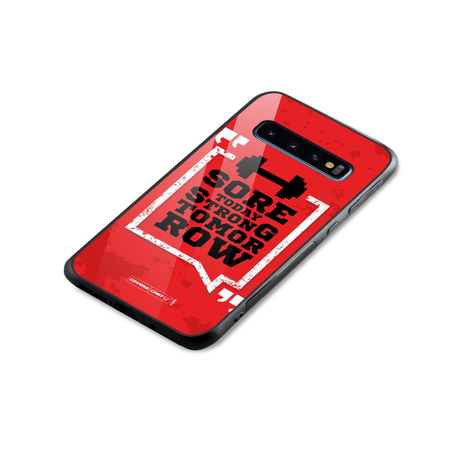 Stay Strong Glass Back Case for Galaxy S10