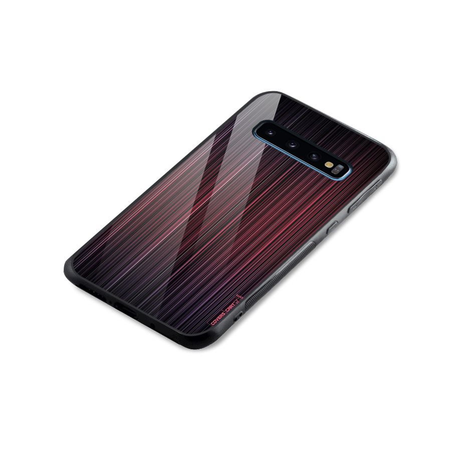Stripes Gradiant Glass Back Case for Galaxy S10