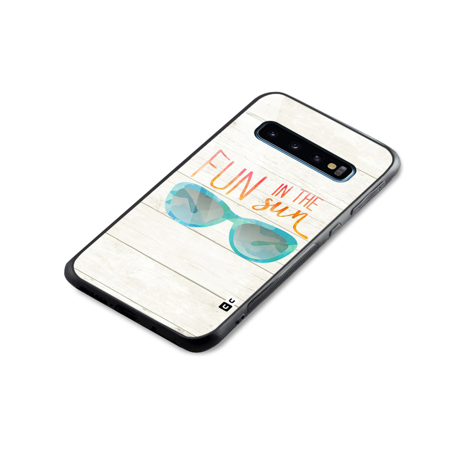 Sun Fun Glass Back Case for Galaxy S10