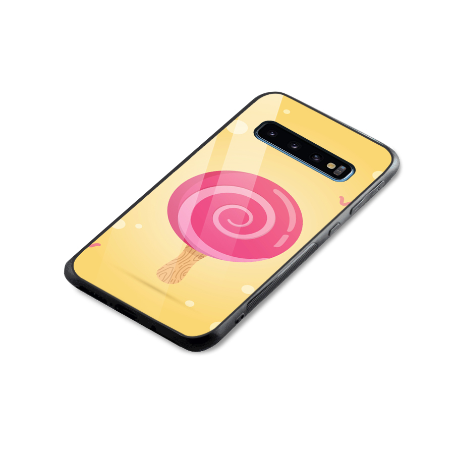 Swirl Ice Cream Glass Back Case for Galaxy S10