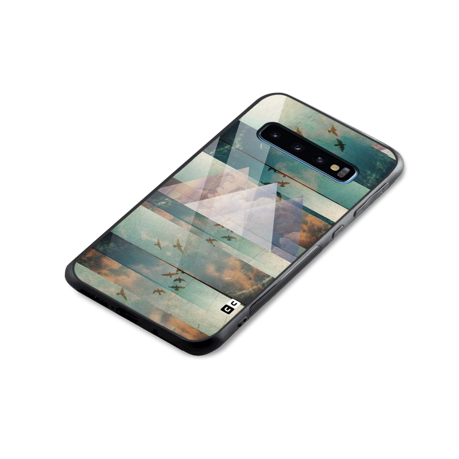 Three Triangles Glass Back Case for Galaxy S10
