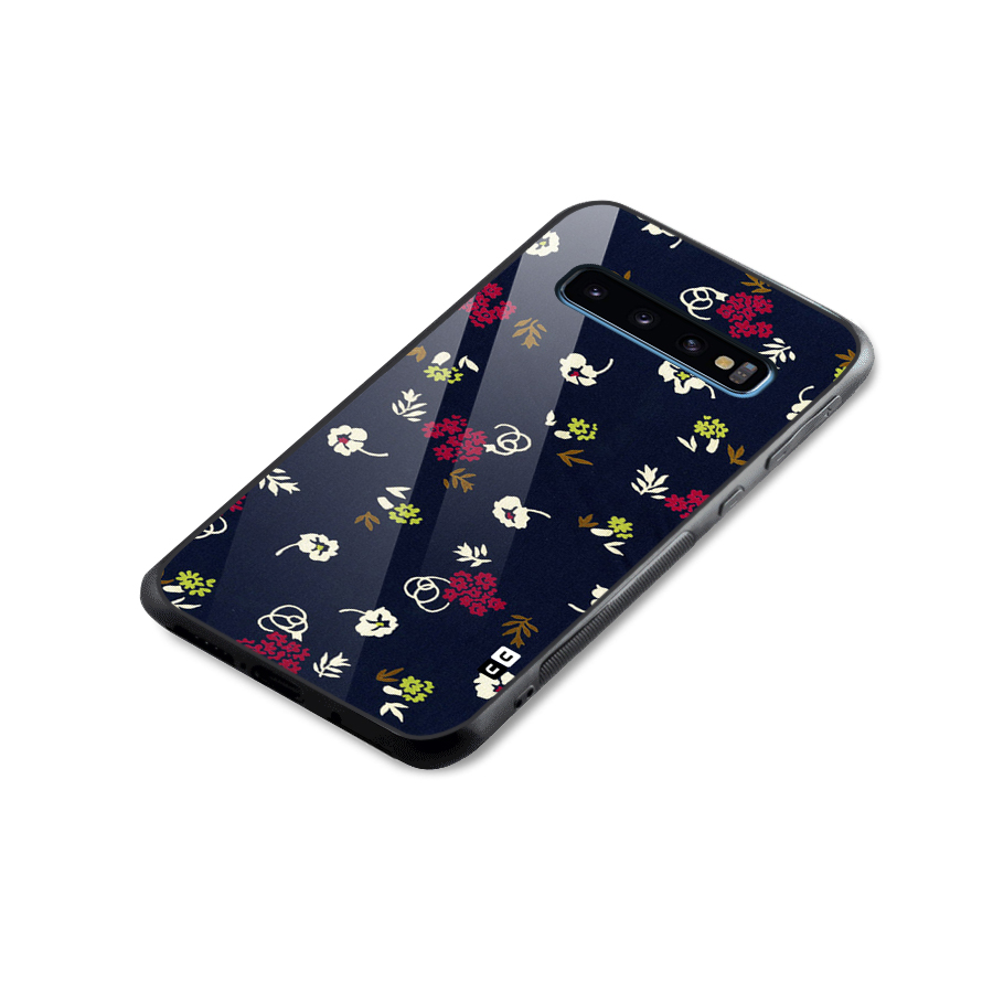 Tiny Flowers Glass Back Case for Galaxy S10