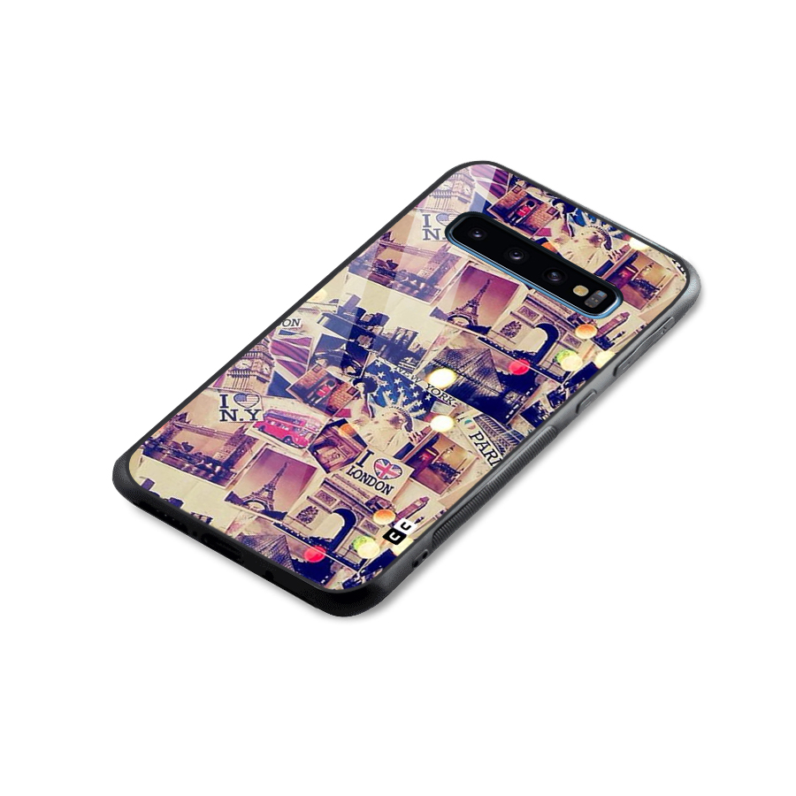 Travel Pictures Glass Back Case for Galaxy S10