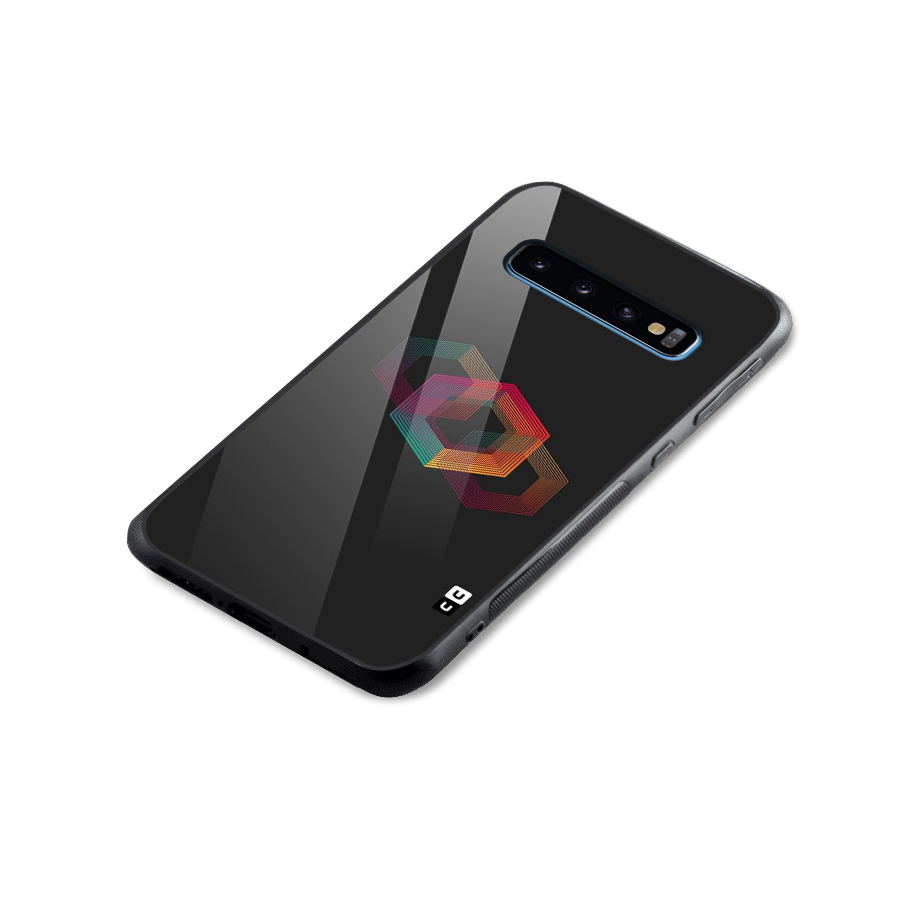Tri-hexa Colours Glass Back Case for Galaxy S10