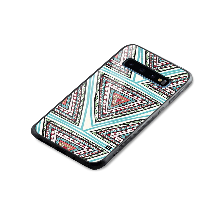 Triangle Abstract Mode Glass Back Case for Galaxy S10