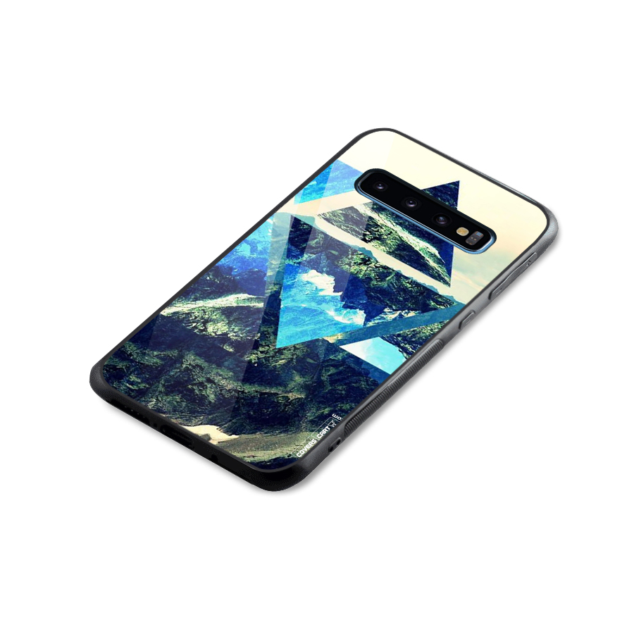 Triangular View Glass Back Case for Galaxy S10