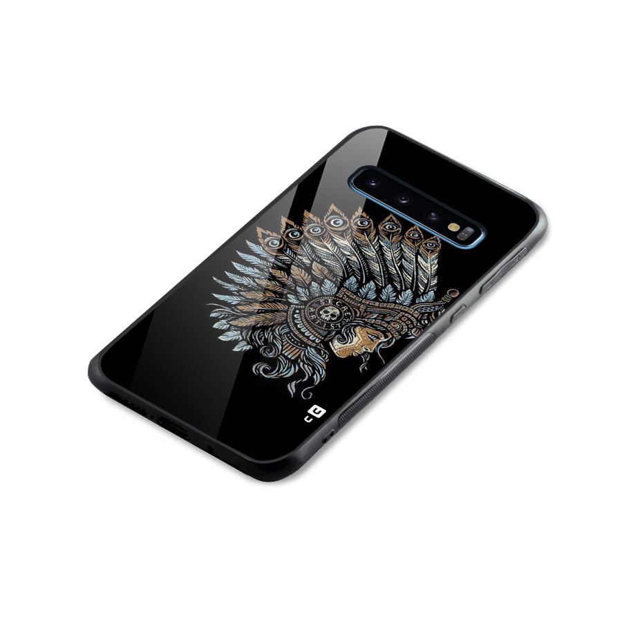 Tribal Design Glass Back Case for Galaxy S10