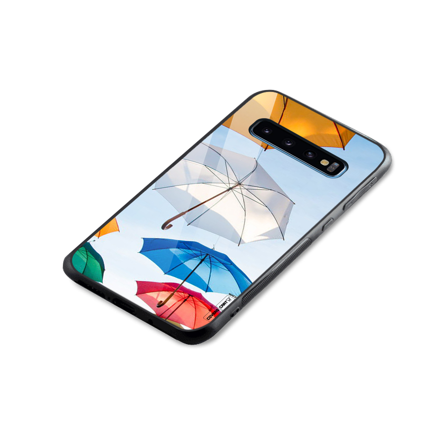 Umbrella Sky Glass Back Case for Galaxy S10