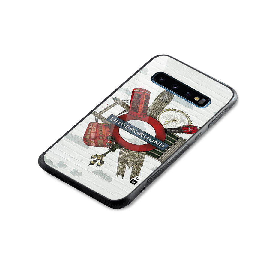 Underground Design Glass Back Case for Galaxy S10