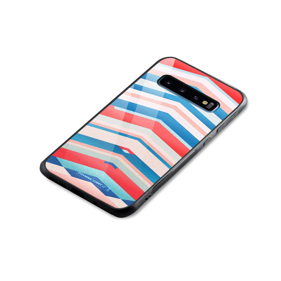 Unique Vibrant Colours Glass Back Case for Galaxy S10