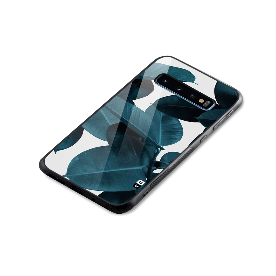 Very Aesthetic Leafs Glass Back Case for Galaxy S10