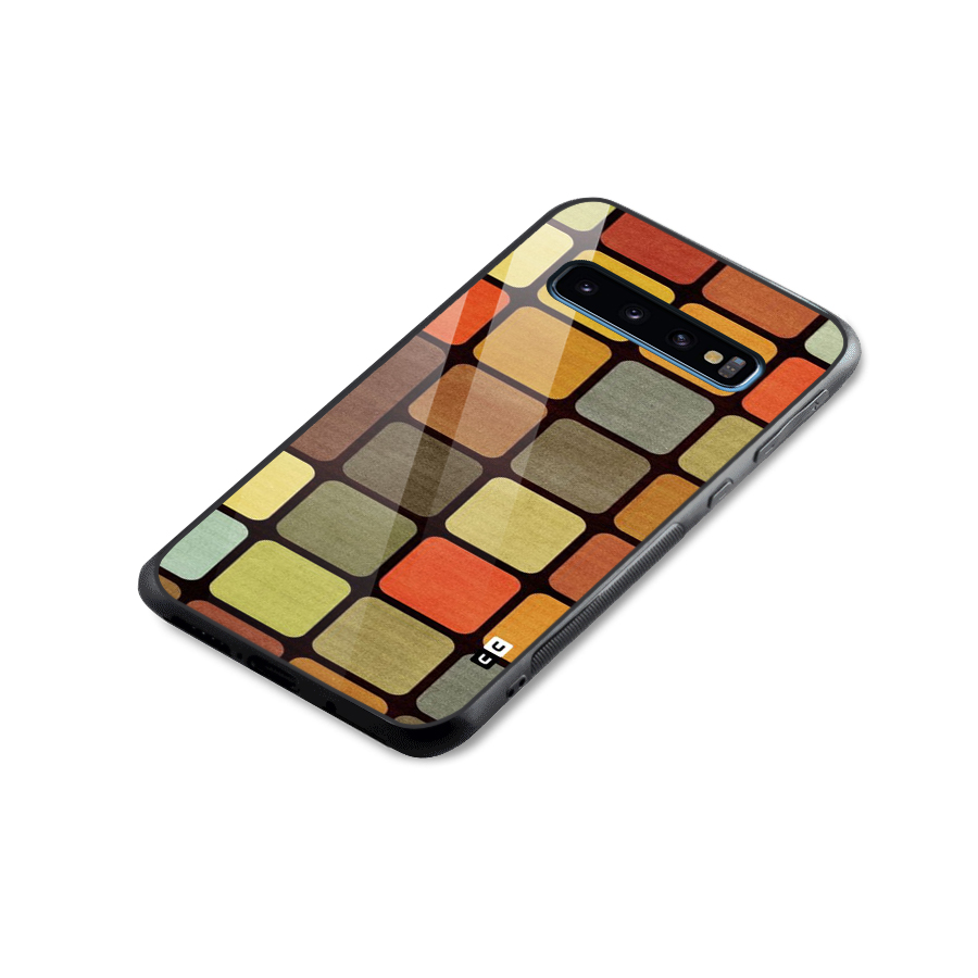 Vintage Boxes Glass Back Case for Galaxy S10
