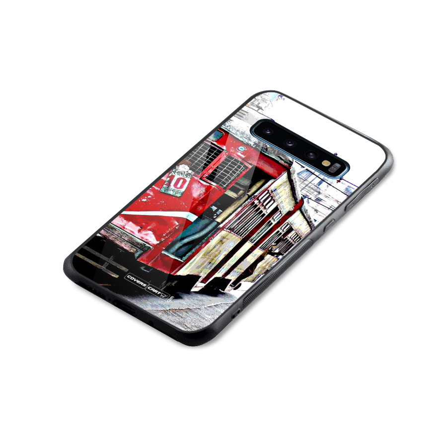 Vintage Citystyle Glass Back Case for Galaxy S10