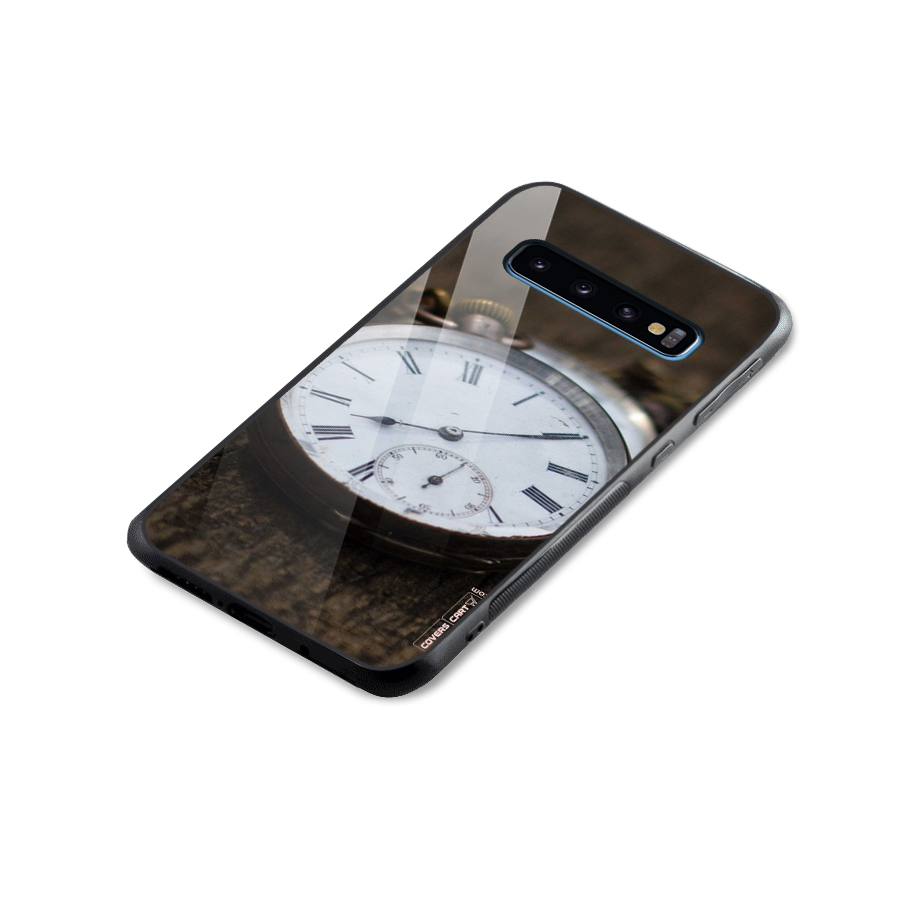 Vintage Clock Glass Back Case for Galaxy S10