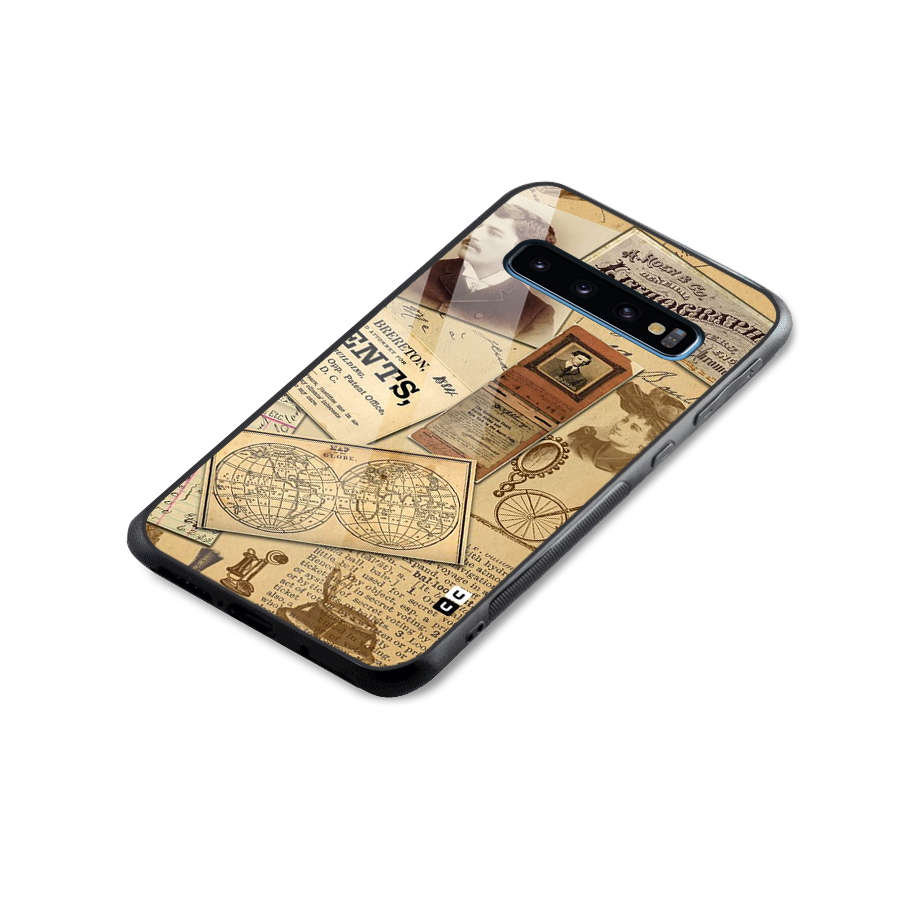 Vintage Memories Glass Back Case for Galaxy S10