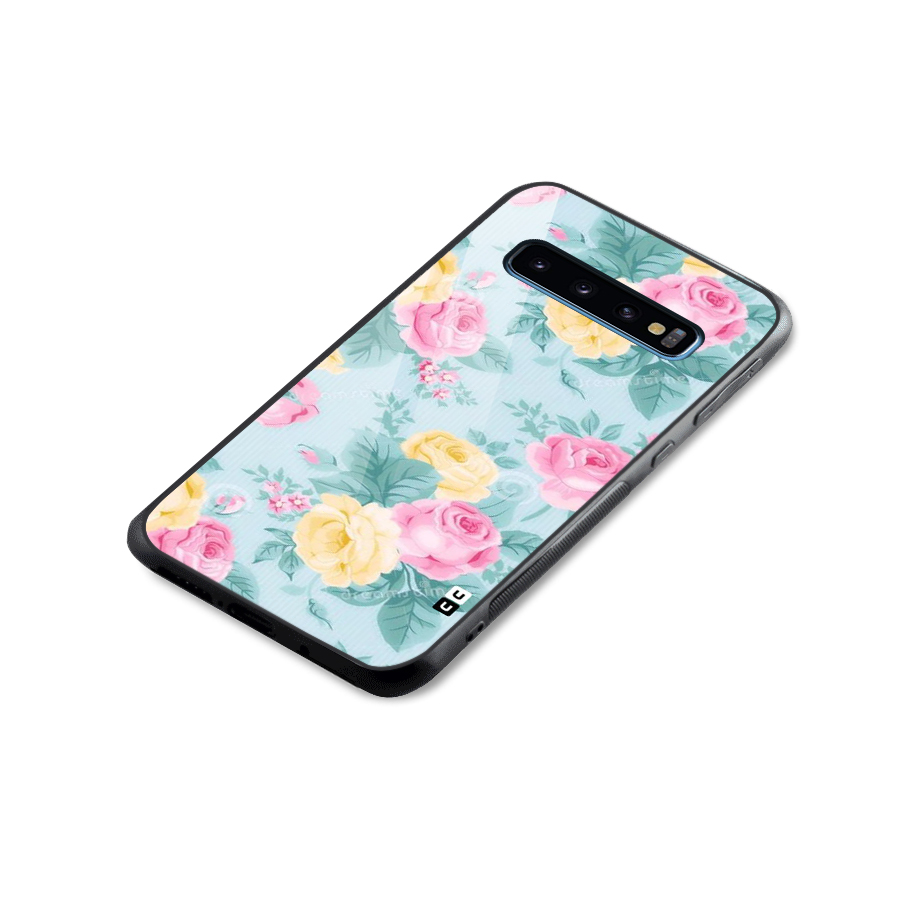 Vintage Pastels Glass Back Case for Galaxy S10