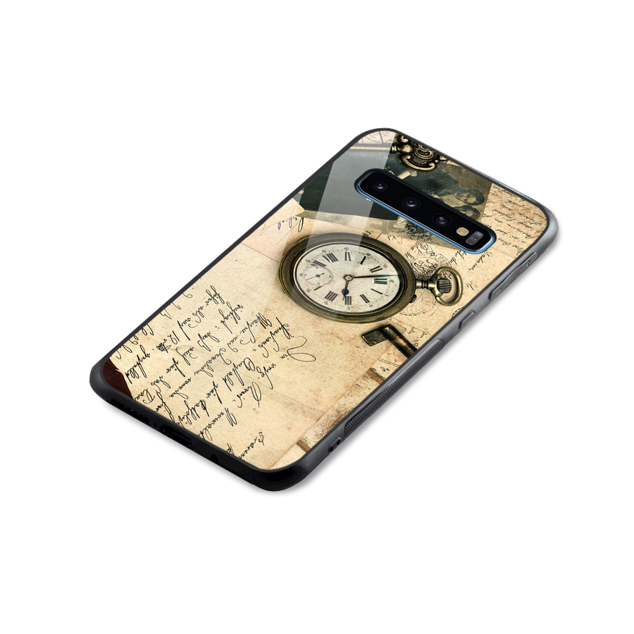 Vintage Post Cards Glass Back Case for Galaxy S10