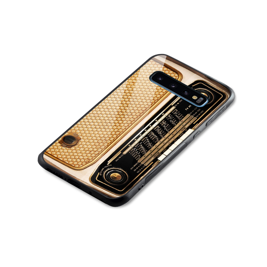 Vintage Radio Glass Back Case for Galaxy S10