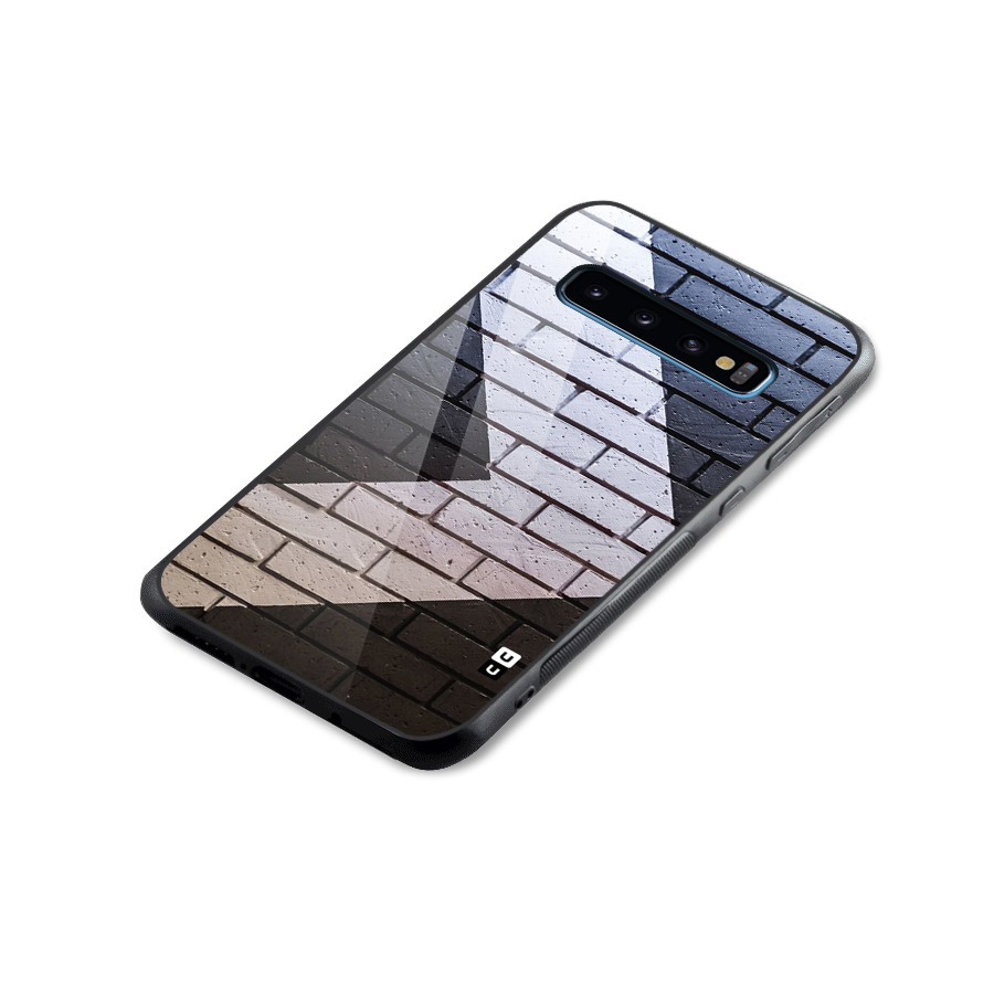 Wall Arrow Design Glass Back Case for Galaxy S10