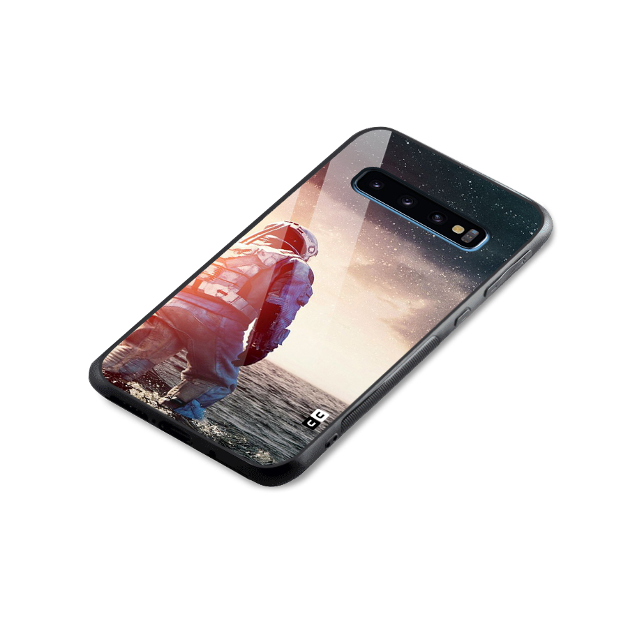 Water Astronaut Glass Back Case for Galaxy S10