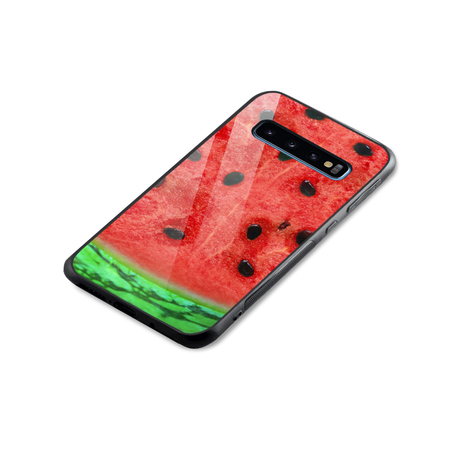 Watermelon Design Glass Back Case for Galaxy S10