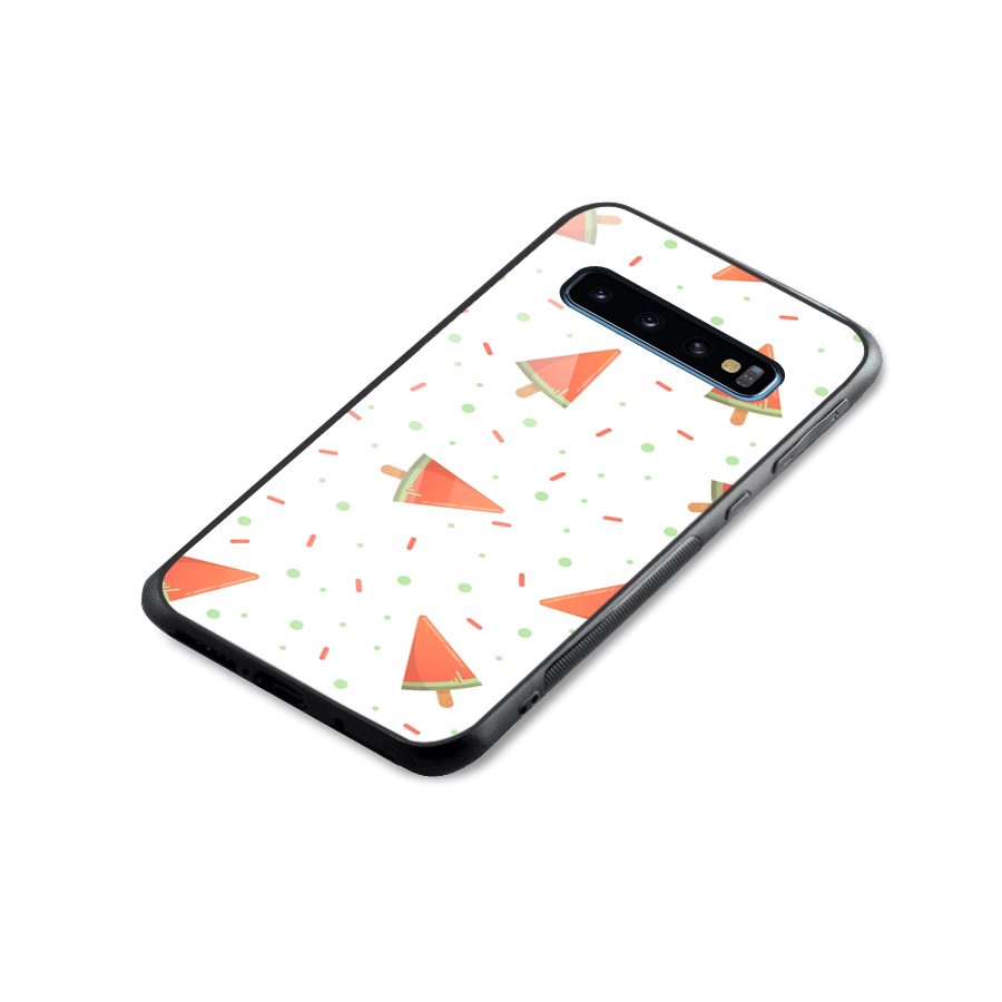 Watermelon Ice Creams Glass Back Case for Galaxy S10