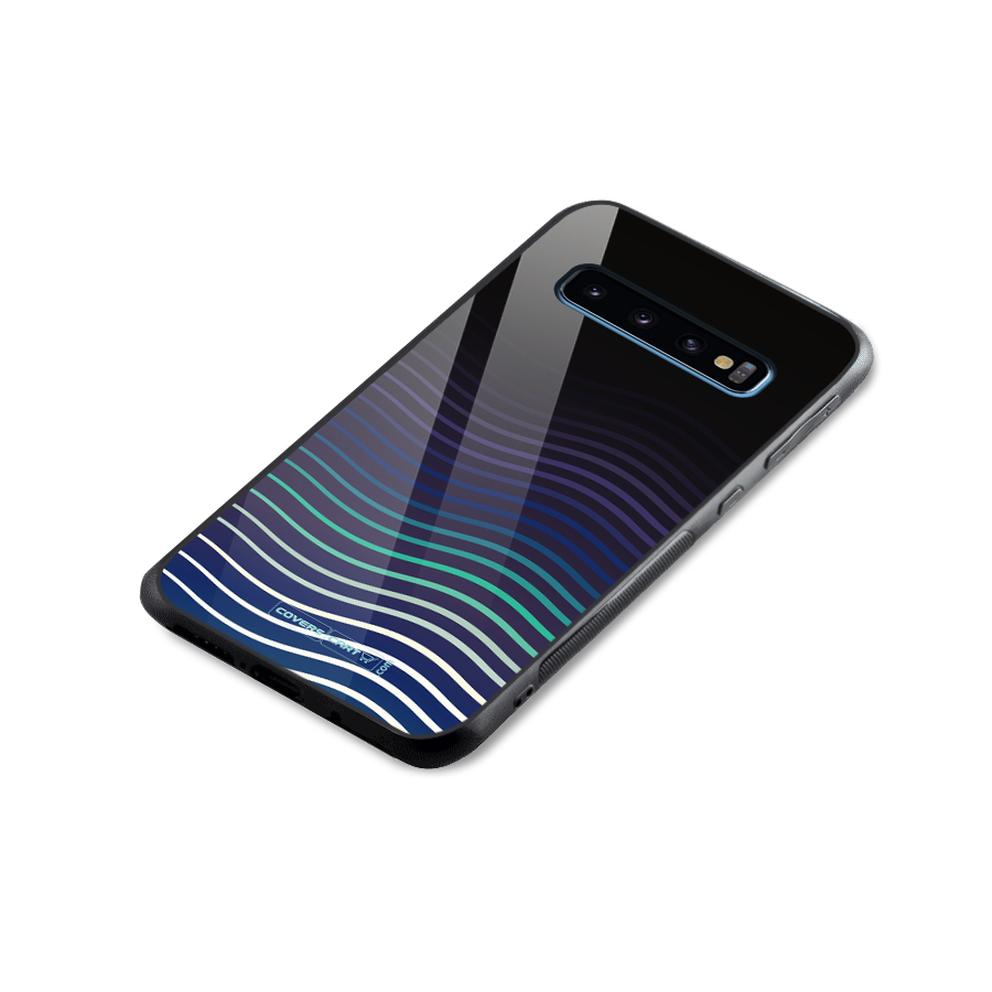 Wavy Stripes Glass Back Case for Galaxy S10