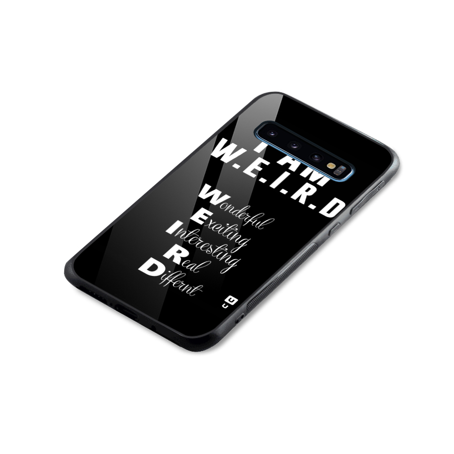 Weird Me Glass Back Case for Galaxy S10