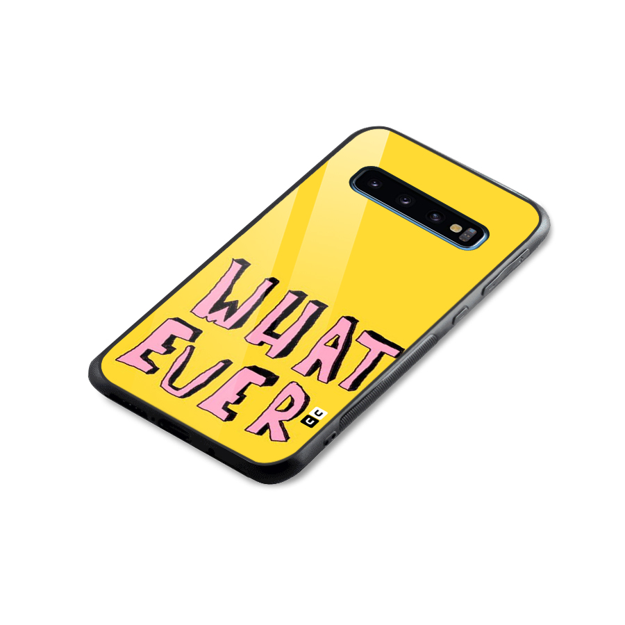 Whatever Yellow Glass Back Case for Galaxy S10