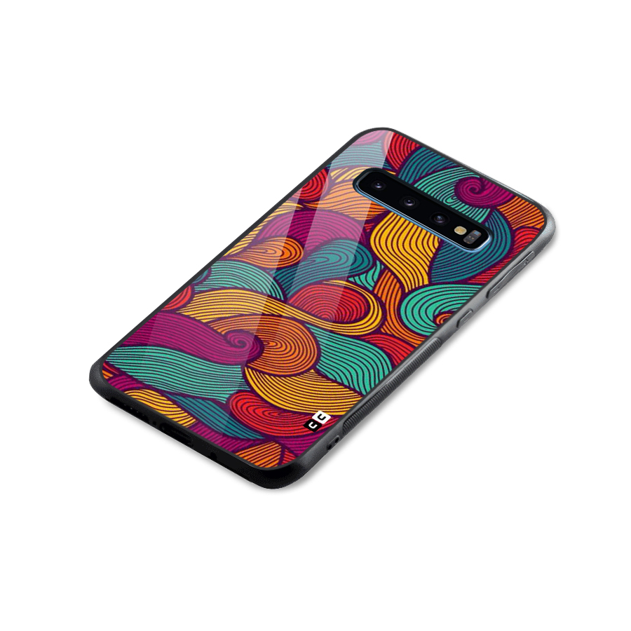 Whimsical Colors Glass Back Case for Galaxy S10