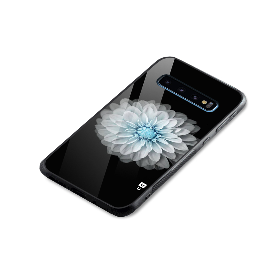 White Bloom Glass Back Case for Galaxy S10