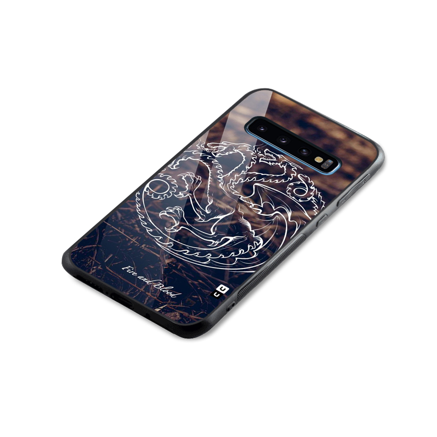 White Circle Glass Back Case for Galaxy S10