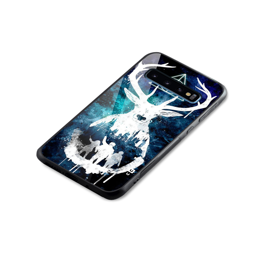 White Deer Glass Back Case for Galaxy S10