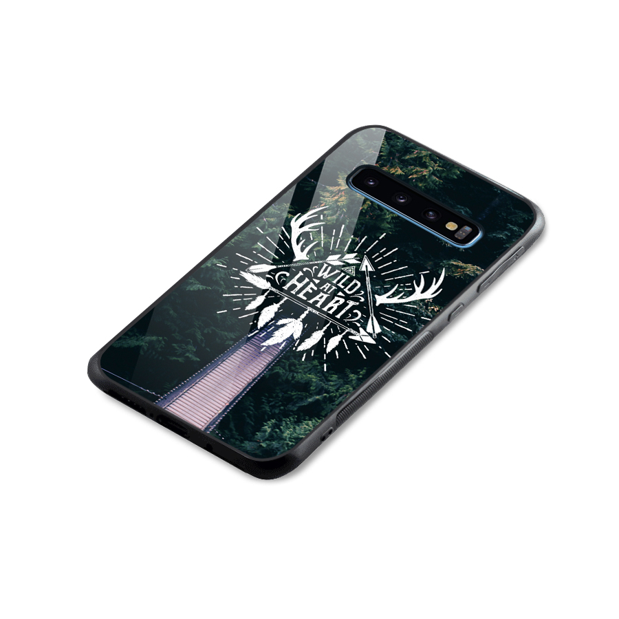 Wild Heart Glass Back Case for Galaxy S10