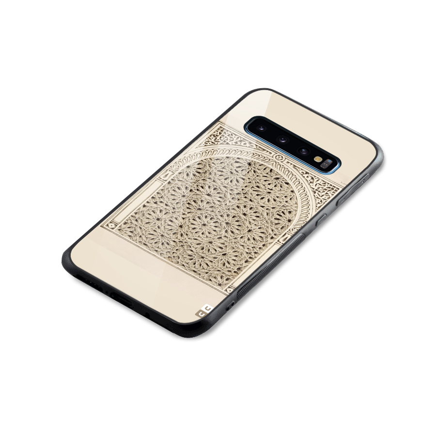 Window Ornaments Glass Back Case for Galaxy S10
