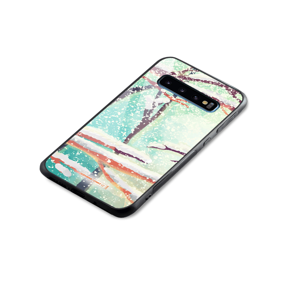 Winter Season Glass Back Case for Galaxy S10