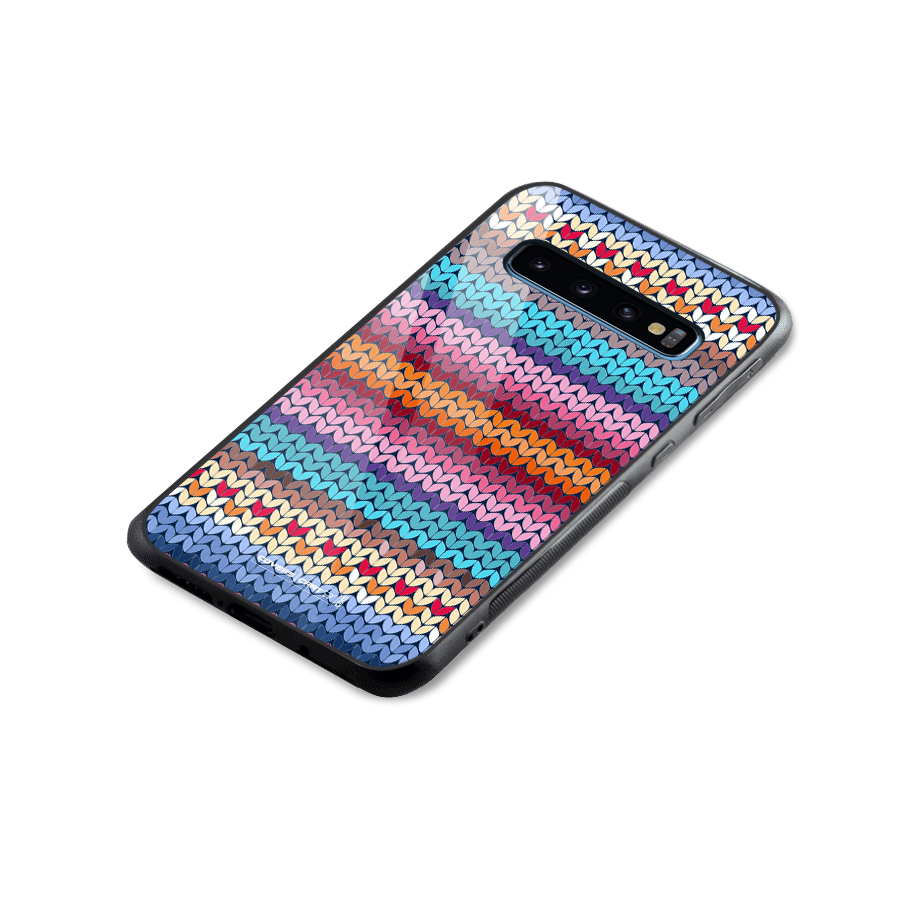 Woolen Glass Back Case for Galaxy S10