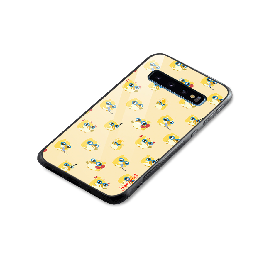Yellow Parrot Glass Back Case for Galaxy S10