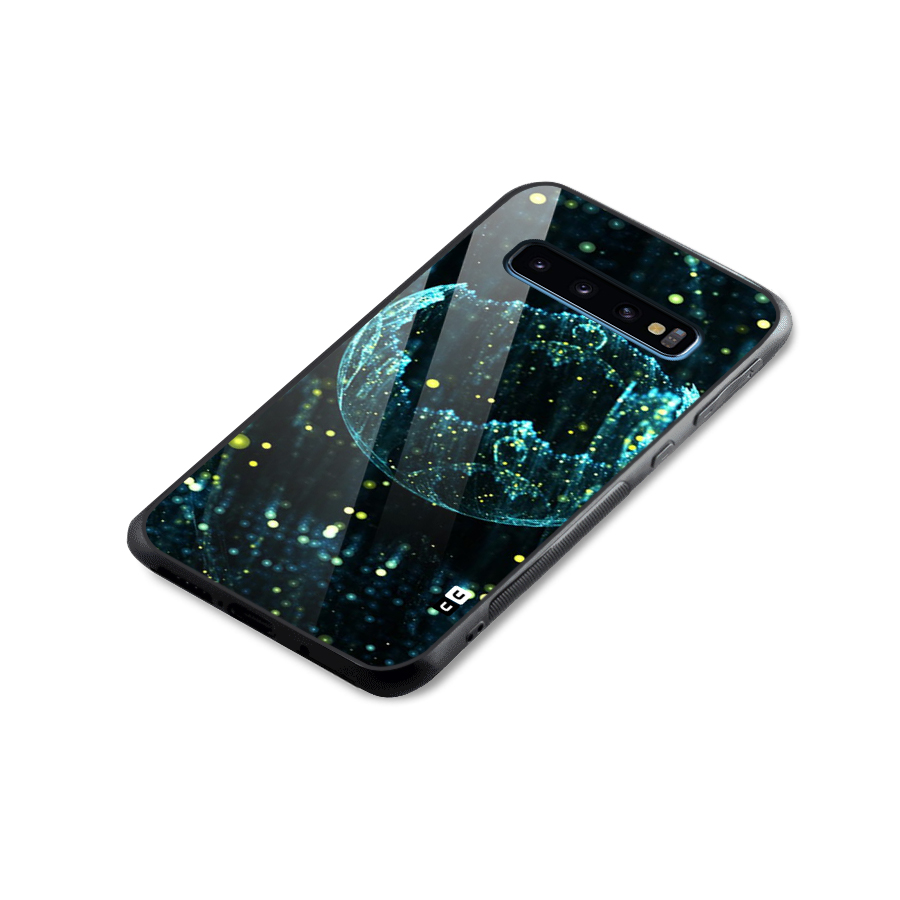 Yellow Rain Glass Back Case for Galaxy S10