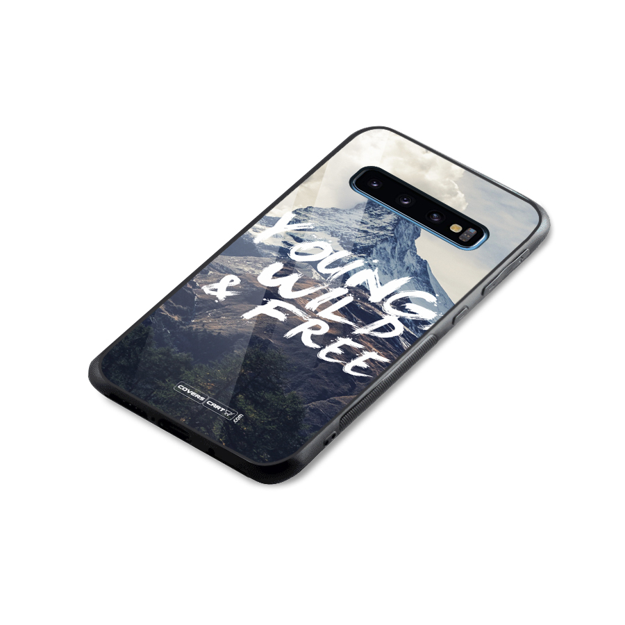 Young Wild and Free Glass Back Case for Galaxy S10