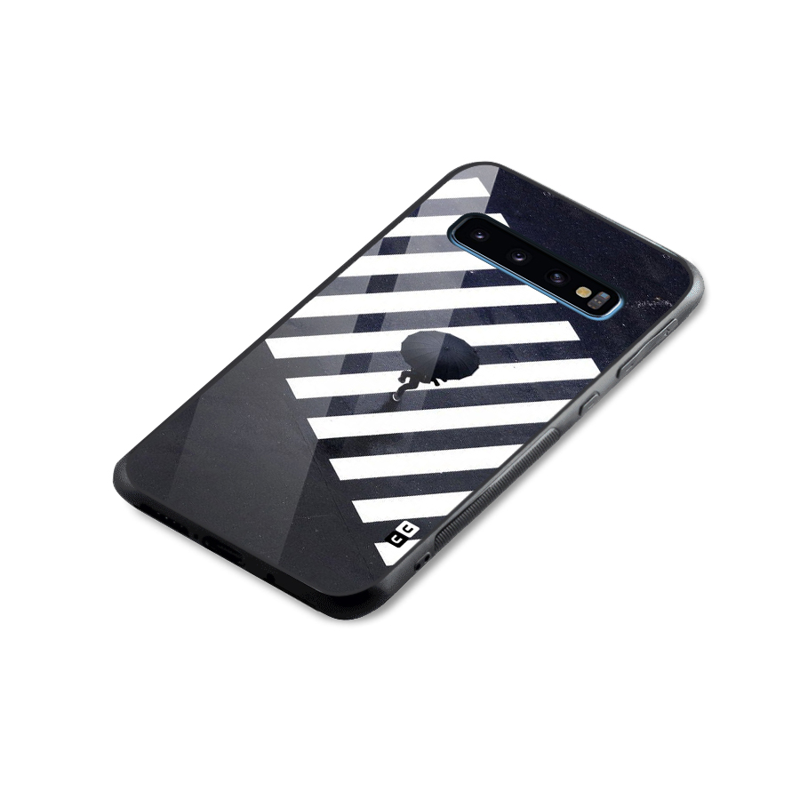 Zebra Walking Glass Back Case for Galaxy S10