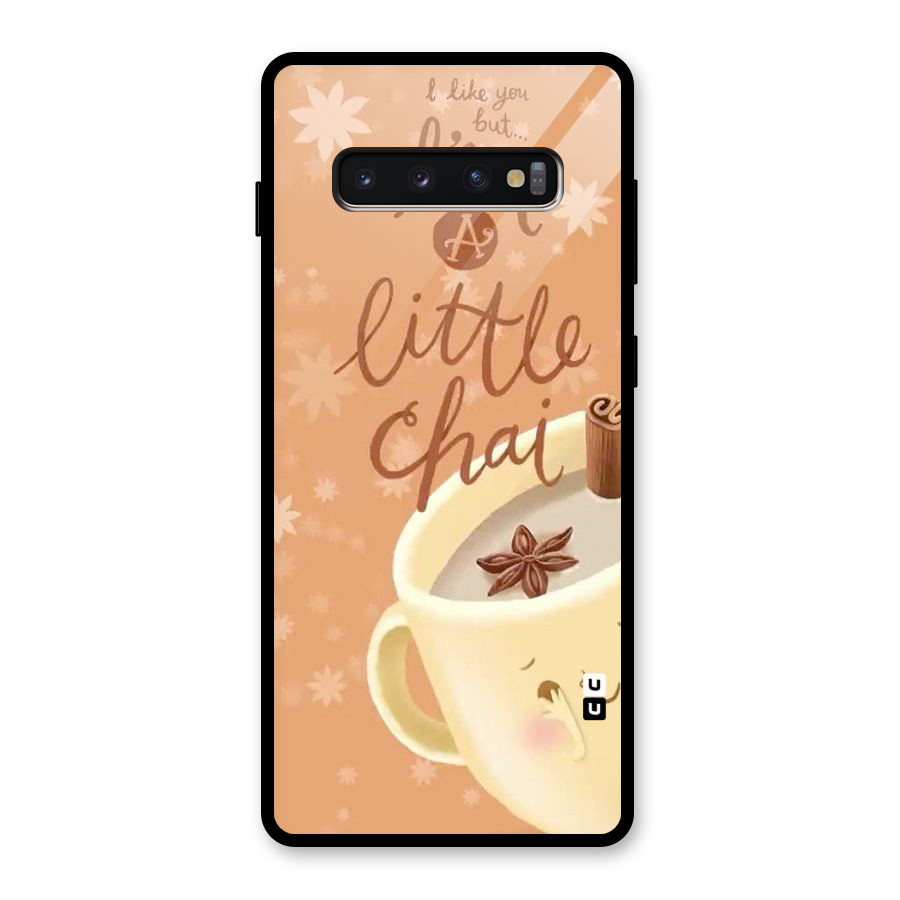 A Little Chai Glass Back Case for Galaxy S10 Plus