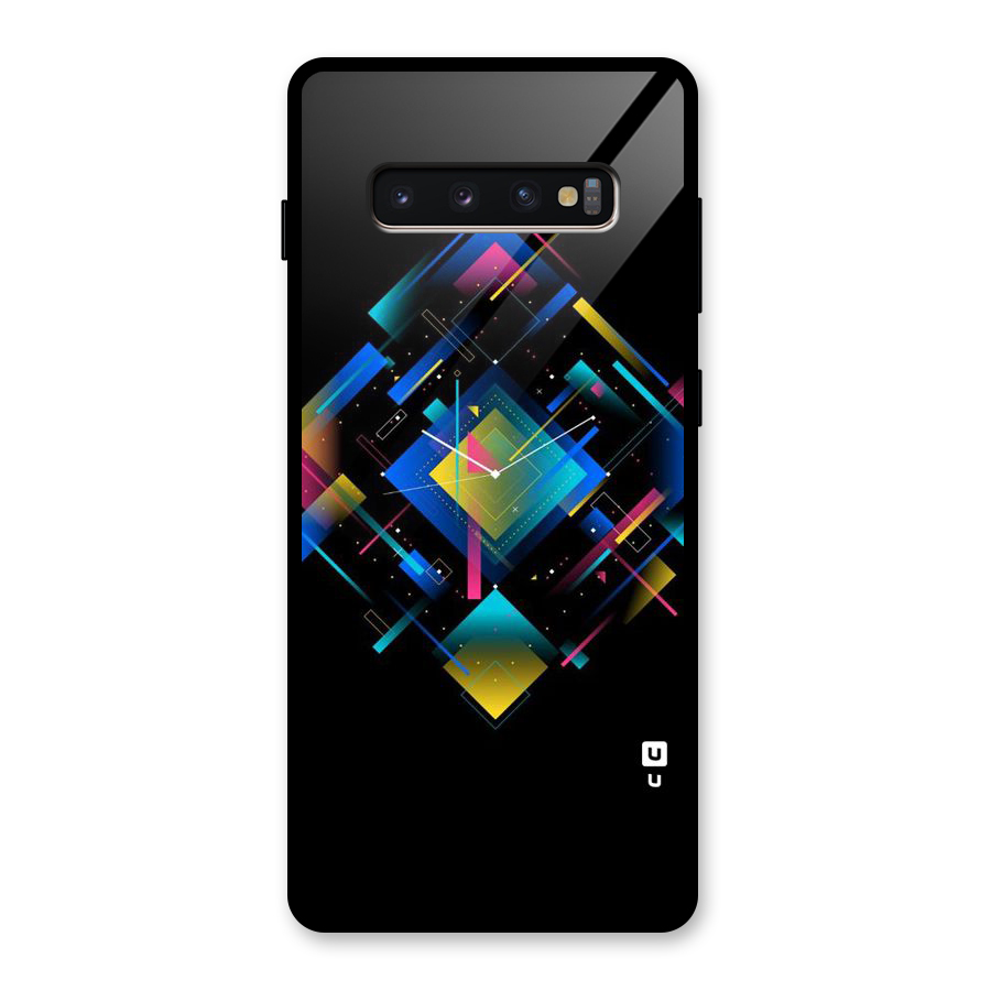 Abstract Clock Glass Back Case for Galaxy S10 Plus