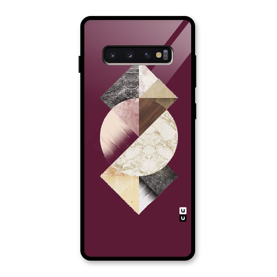 Abstract Marble Pattern Glass Back Case for Galaxy S10 Plus