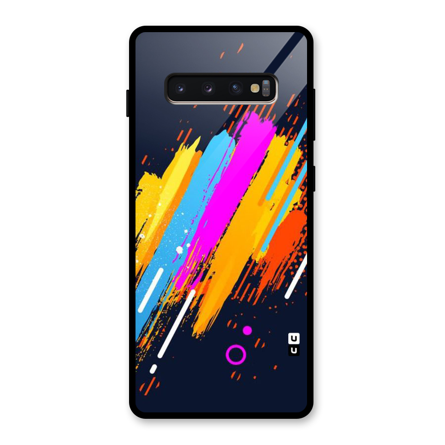 Abstract Shades Glass Back Case for Galaxy S10 Plus