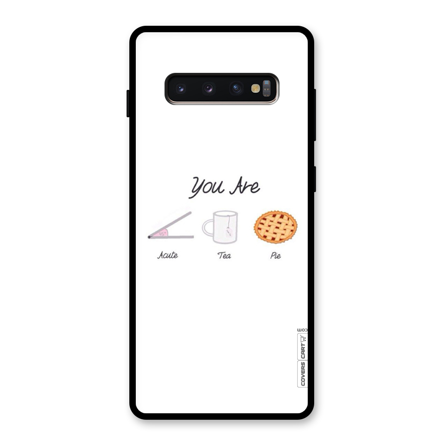 Acute Tea Pie Glass Back Case for Galaxy S10 Plus